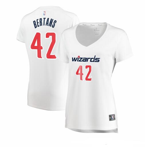 Camiseta Davis Bertans 42 Washington Wizards association edition Blanco Mujer