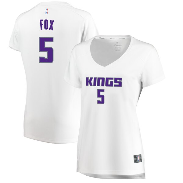 Camiseta De'Aaron Fox 5 Sacramento Kings association edition Blanco Mujer