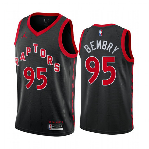 Camiseta De'Andre Bembry 95 Toronto Raptors 2020-21 Statement Negro Hombre