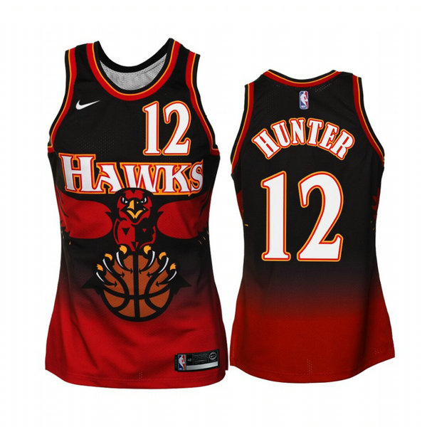 Camiseta De'andre Hunter 12 Atlanta Hawks Retro Negro Hombre