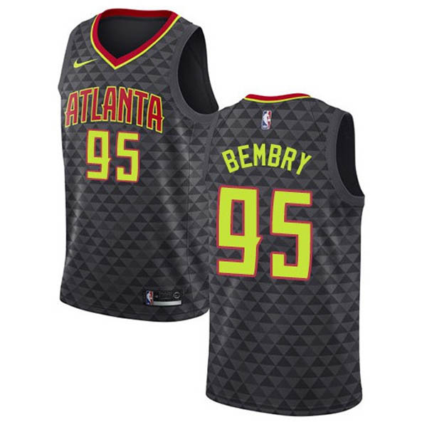 Camiseta DeAndre' Bembry 95 Atlanta Hawks 2020 Negro Hombre