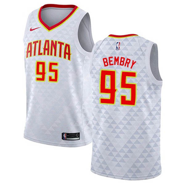Camiseta DeAndre' Bembry 95 Atlanta Hawks Ciudad 2019 Blanca Hombre