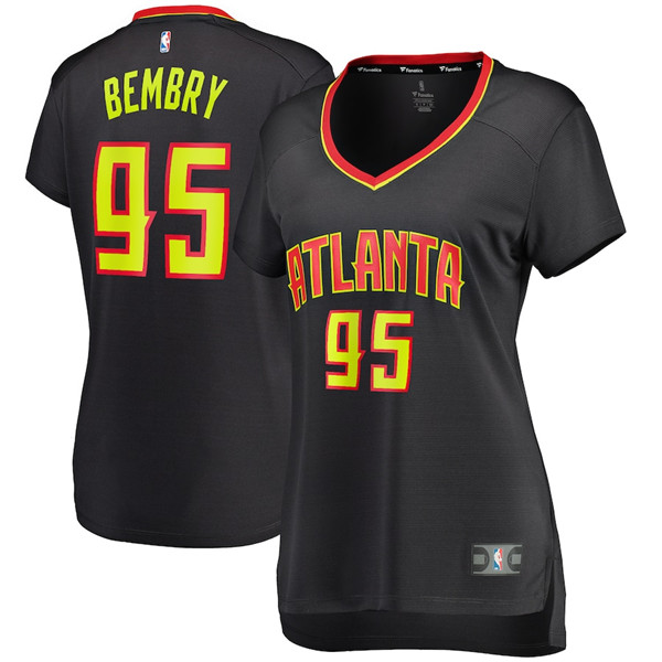 Camiseta DeAndre' Bembry 95 Atlanta Hawks icon edition Negro Mujer