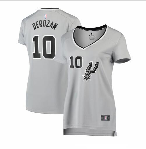 Camiseta DeMar DeRozan 10 San Antonio Spurs statement edition Gris Mujer