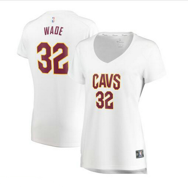 Camiseta Dean Wade 32 Cleveland Cavaliers association edition Blanco Mujer