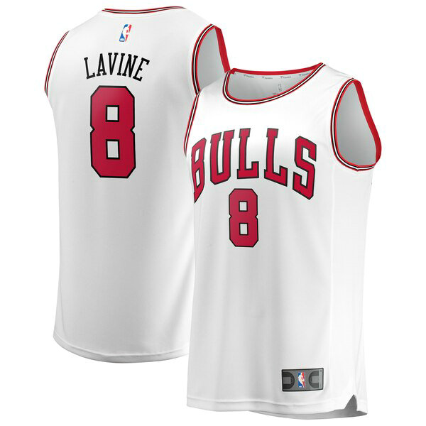 Camiseta Zach LaVine 8 Chicago Bulls 2019-2020 Blanco Hombre