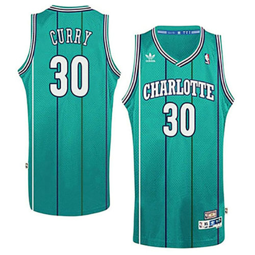 Camiseta Dell Curry 30 Charlotte Hornets Retro Verde Hombre