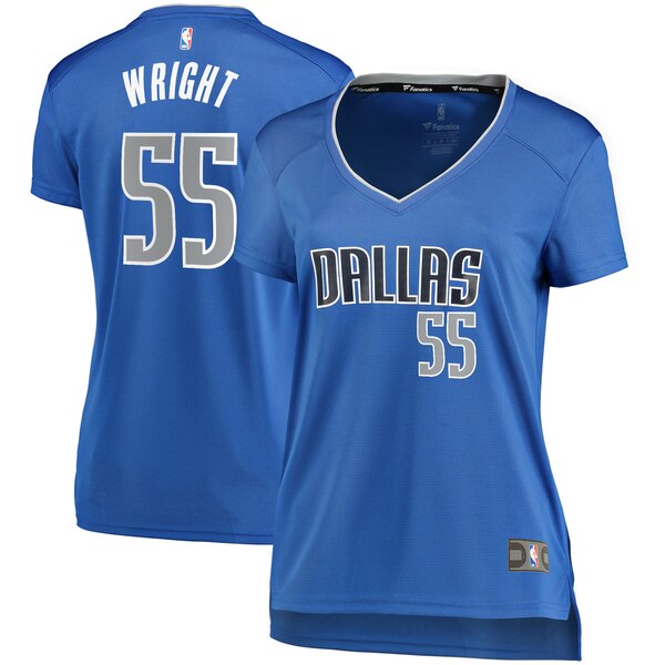 Camiseta Delon Wright 55 Dallas Mavericks icon edition Azul Mujer