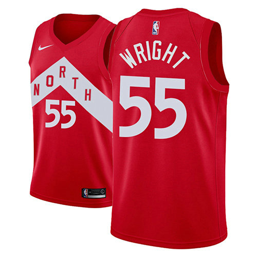 Camiseta Delon Wright 55 Toronto Raptors Earned 2018-19 Rojo Hombre