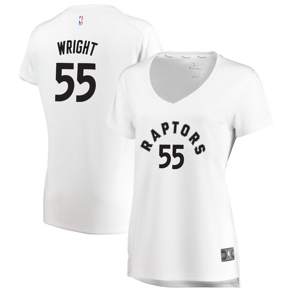 Camiseta Delon Wright 55 Toronto Raptors association edition Blanco Mujer