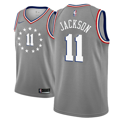 Camiseta Demetrius Jackson 11 Philadelphia 76ers Ciudad 2018-19 Gris Hombre