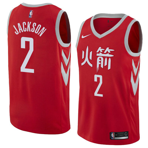Camiseta Demetrius Jackson 2 Houston Rockets Ciudad 2018 Rojo Hombre