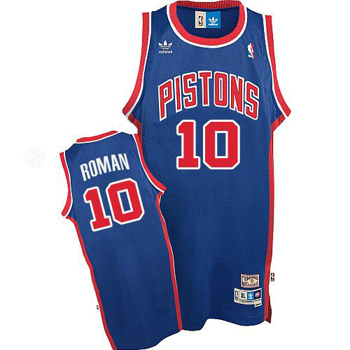 Camiseta Dennis Rodman 10 Detroit Pistons Retro Azul Hombre