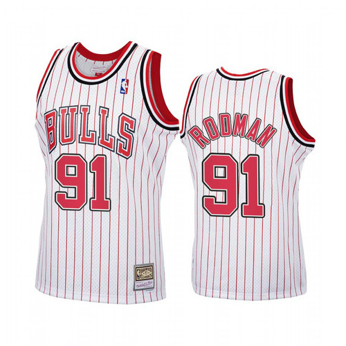 Camiseta Dennis Rodman 91 Chicago Bulls 2020-21 Classic Edition Blanco Hombre