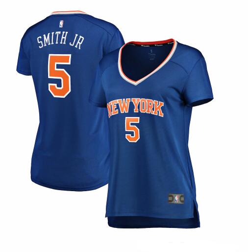Camiseta Dennis Smith Jr. 5 New York Knicks icon edition Azul Mujer