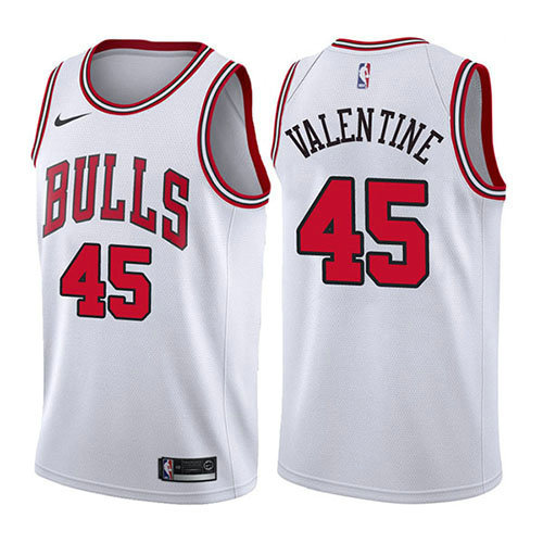 Camiseta Denzel Valentine 45 Chicago Bulls Association 2017-18 Blanco Hombre