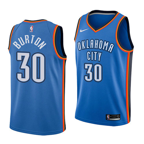 Camiseta Deonte Burton 30 Oklahoma City Thunder Icon 2018 Azul Hombre