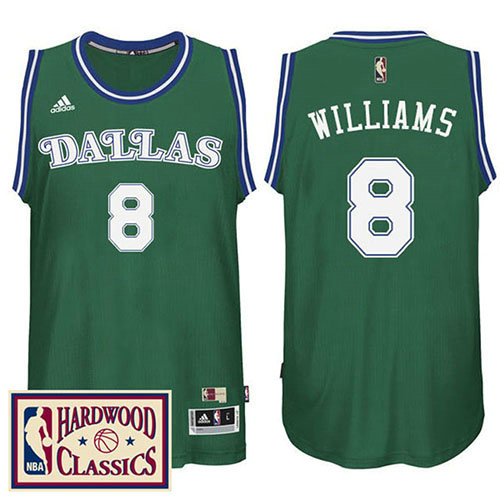 Camiseta Deron Williams 8 Dallas Mavericks Retro Verde Hombre