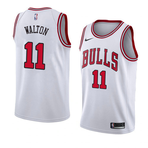 Camiseta Derrick Walton 11 Chicago Bulls Association 2018 Blanco Hombre