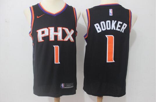 Camiseta Devin Booker 1 Phoenix Suns Baloncesto Negro Hombre