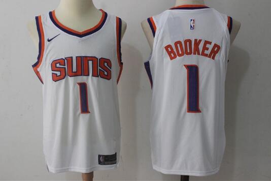 Camiseta Devin Booker 1 Phoenix Suns Baloncesto blanco Hombre