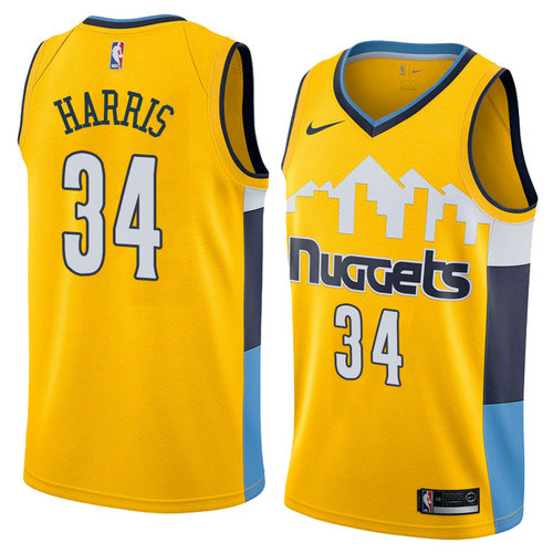 Camiseta Devin Harris 34 Denver Nuggets Statement 2018 Amarillo Hombre