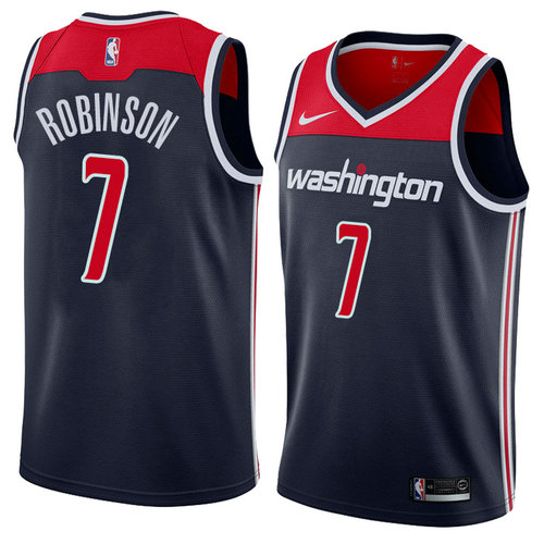 Camiseta Devin Robinson 7 Washington Wizards Statement 2018 Negro Hombre