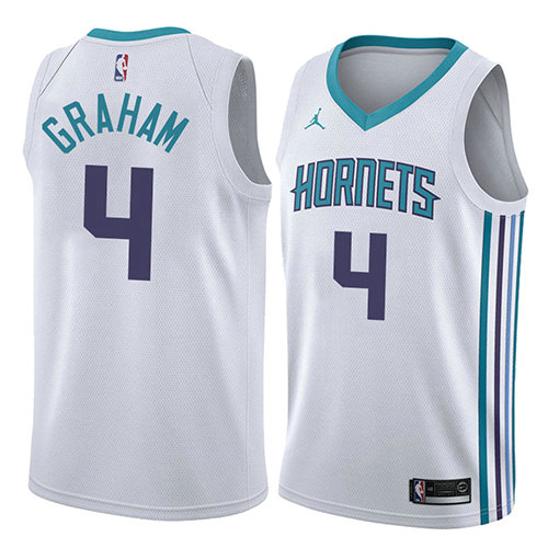 Camiseta Devonte Graham 4 Charlotte Hornets Association 2018 Blanco Hombre