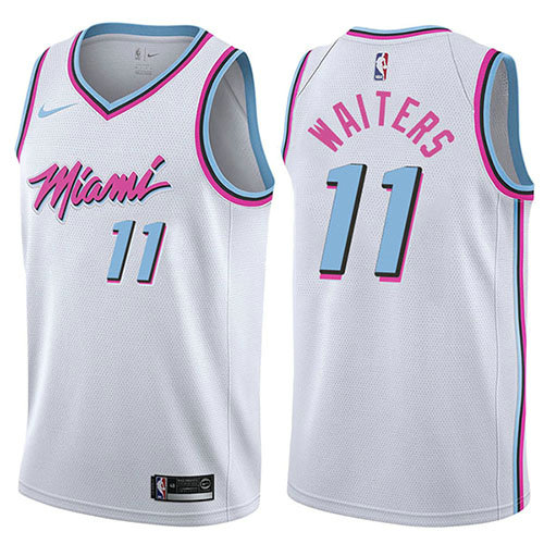 Camiseta Dion Waiters 11 Miami Heat Ciudad 2017-18 Blanco Hombre