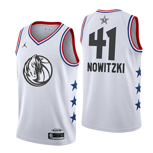 Camiseta Dirk Nowitzki 41 All Star 2019 Blanco Hombre