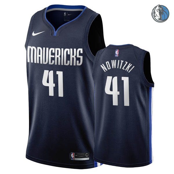 Camiseta Dirk Nowitzki 41 Dallas Mavericks 2019-2020 Azul Hombre