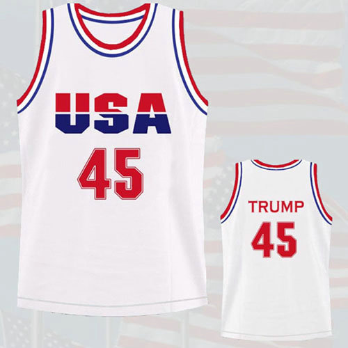 Camiseta Donald Trump 45 USA 1992 Blanco Hombre