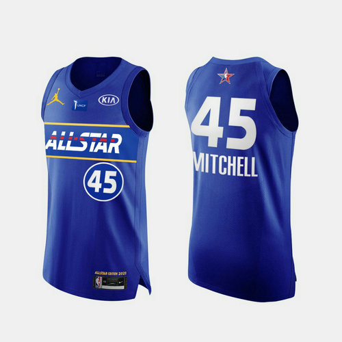 Camiseta Donovan Mitchell 45 All Star 2021 azul Hombre