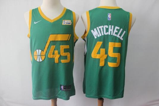 Camiseta Donovan Mitchell 45 Utah Jazz Baloncesto Verde Hombre