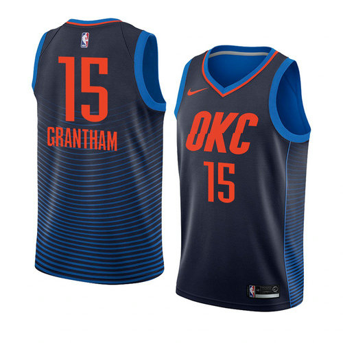 Camiseta Donte Grantham 15 Oklahoma City Thunder Statement 2018 Azul Hombre