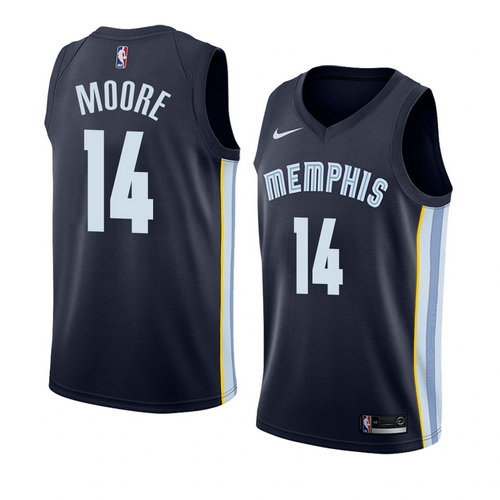 Camiseta Doral Moore 14 Memphis Grizzlies Icon 2018 Azul Hombre