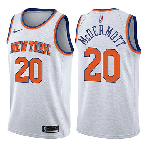 Camiseta Doug McDermott 20 New York Knicks Association 2017-18 Blanco Hombre