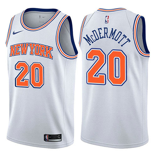 Camiseta Doug McDermott 20 New York Knicks Statement 2017-18 Blanco Hombre