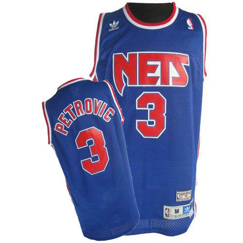 Camiseta Drazen Petrovic 5 Brooklyn Nets Retro Azul Hombre