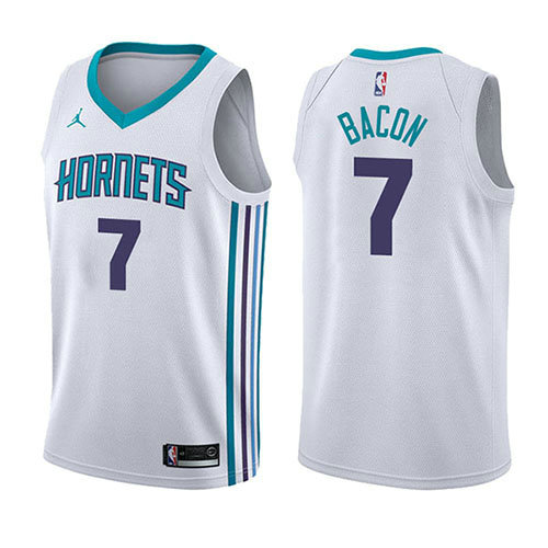 Camiseta Dwayne Bacon 7 Charlotte Hornets Association 2017-18 Blanco Hombre