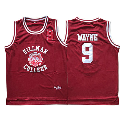 Camiseta Dwayne Wayne 9 Pelicula Hillman College Rojo Hombre