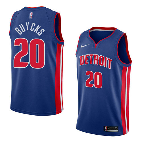 Camiseta Dwight Buycks 20 Detroit Pistons Icon 2018 Azul Hombre