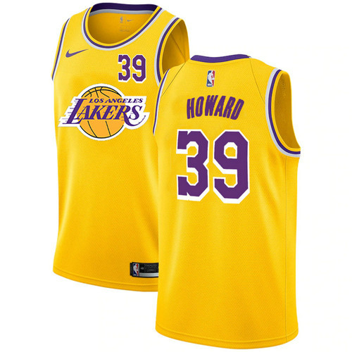 Camiseta Dwight Howard 39 Los Angeles Lakers 2021 City Edition Amarillo Hombre