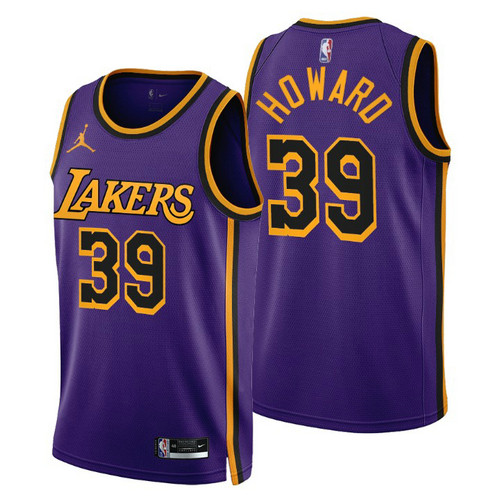 Camiseta Dwight Howard 39 Los Angeles Lakers 2022-2023 Statement Edition púrpura Hombre