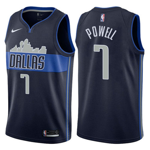 Camiseta Dwight Powell 7 Dallas Mavericks 2018-2019 azul Hombre