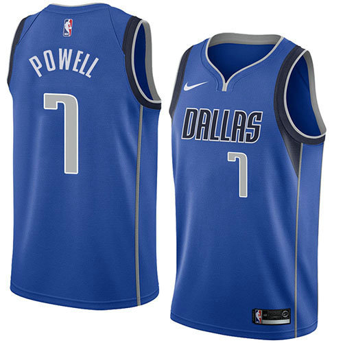 Camiseta Dwight Powell 7 Dallas Mavericks Icon 2018 Azul Hombre