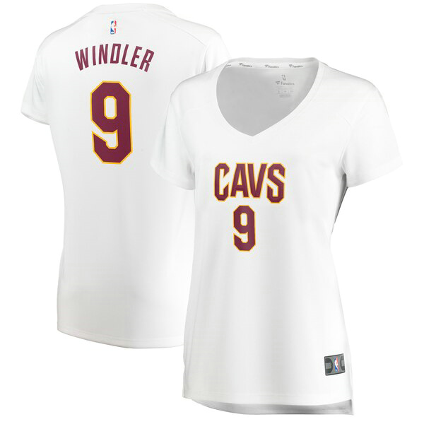 Camiseta Dylan Windler 9 Cleveland Cavaliers association edition Blanco Mujer