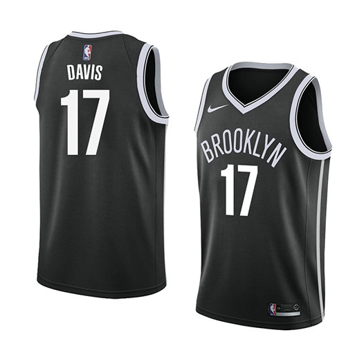 Camiseta Ed Davis 17 Brooklyn Nets Icon 2018 Negro Hombre