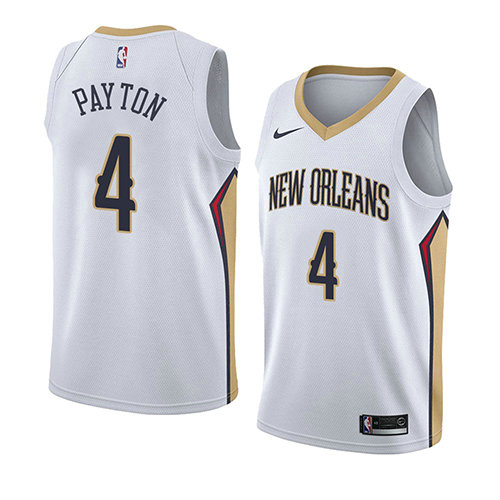 Camiseta Elfrid Payton 4 New Orleans Pelicans Association 2018 Blanco Hombre