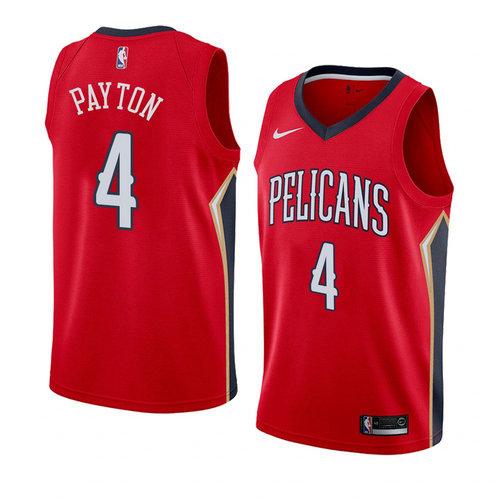 Camiseta Elfrid Payton 4 New Orleans Pelicans Statement 2018 Rojo Hombre